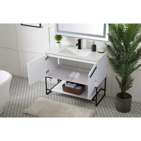 Elegant Decor 40 Inch Single Bathroom Vanity In White VF42040WH